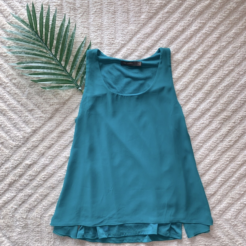 The Limited | Double Layered Tank Blouse | Turquoise | Women’s | Small